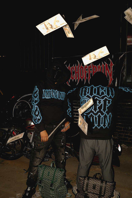 RichOFFPain rhinestone hoodie